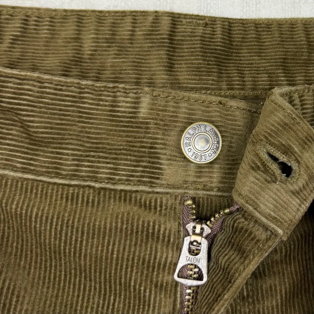 Vtg‎ Talon 45 Polo Ralph Lauren Corduroy Pants Stretch Straight Men 34x34 Brown